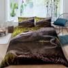 Crocodile Duvet Cover Set Wild Alligator Pattern Bedding Set Wildlife Style Comforter Cover Horror Animal Theme Twin Quilt Cover