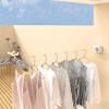 Wall Mounted Clothes Line Dryer Retractable Laundry Drying Hanger  Bathroom Storage