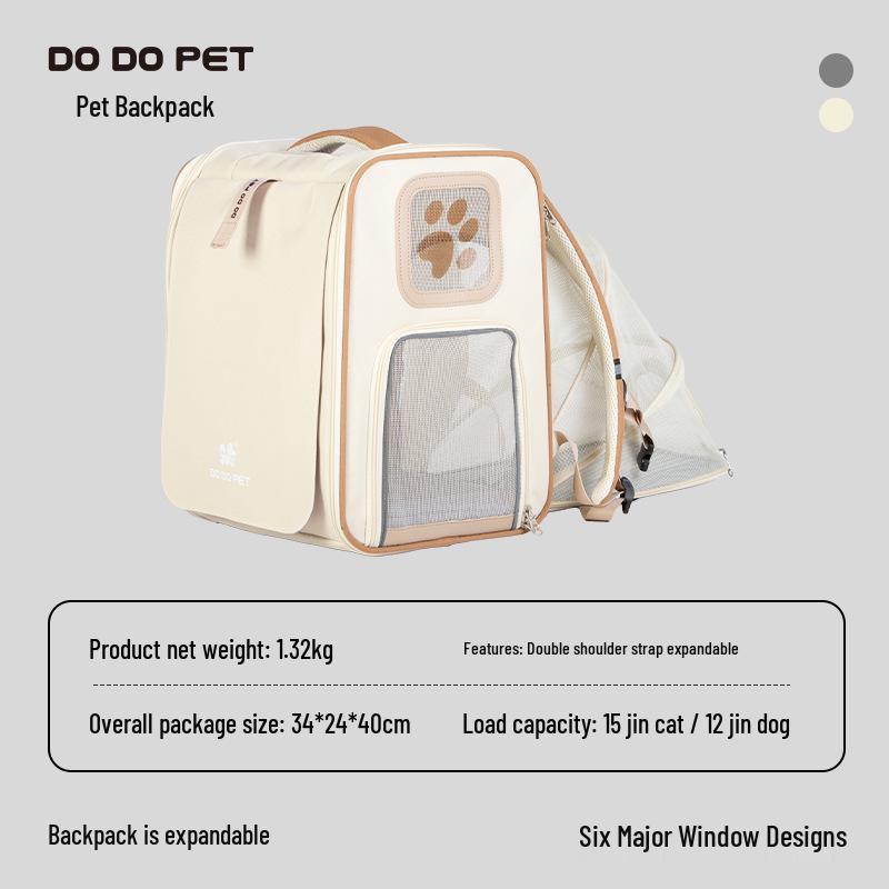 DODOPET Cat & Dog Breathable Outdoor Carrier Backpack