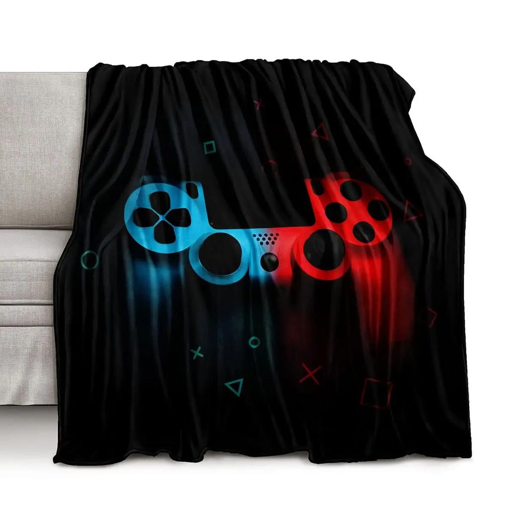 Gamepad Blanket Cool Game Gift For Boys Game Controller Blanket Gaming Video Game Soft Flannel Throw Blankets For Couch For Kids