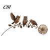 Flower Bed Garden Ornament Animal Stake, Rustic Yard Art Decorations with Dandelion Accent, Metal Peaceful Memorial Decor Sculpture for Lawn Patio And