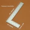 Mini Square Stainless Steel L-shaped Double Sided High Precision Scale Multifunctional Thickened Corner Ruler for Leather Design