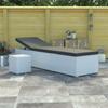 Day and Night - Day and Night Garden Lounger with Cushion and White Synthetic Rattan Table