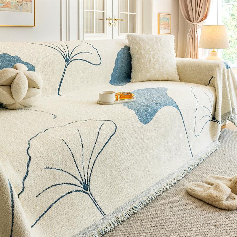Half Plush Sofa Towel Autumn and Winter Modern Simple Light Luxury High-end Sense Cover All-inclusive Cover Cloth Blanket Seat Cushion