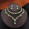 Gorgeous Jewelry Set for Women 3Pack Fashion Earrings Bracelets Choker Necklace Sets Accessory for Prom Bridal Wedding