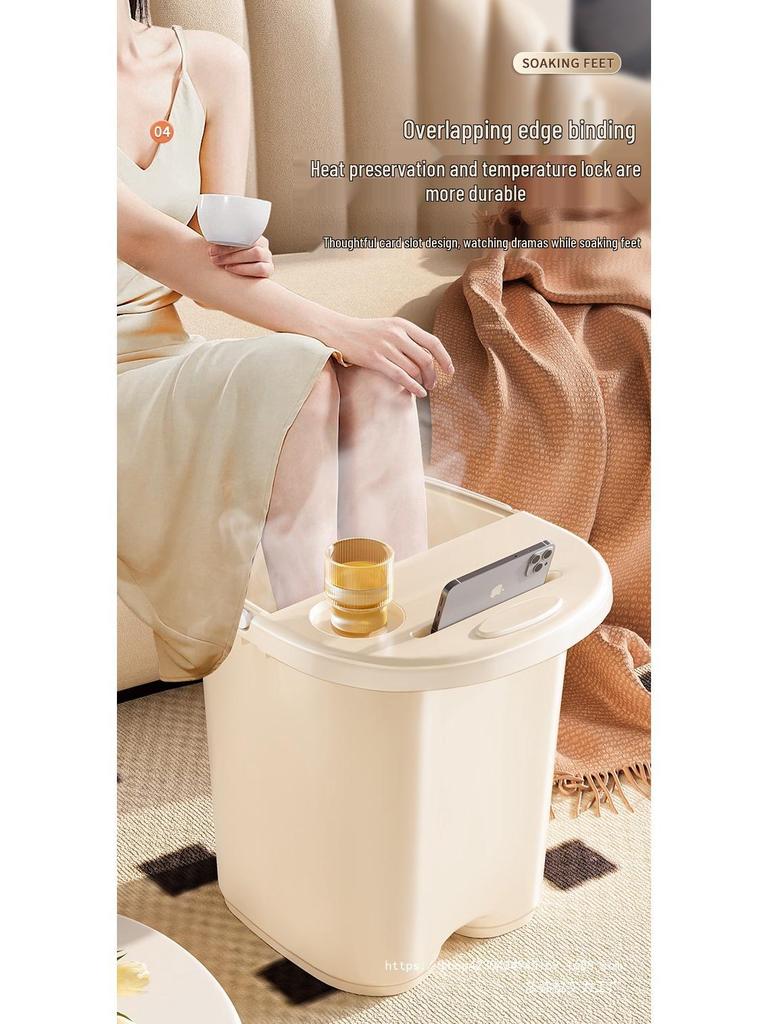 High Calf Foot Bath Basin: Deep, Thick Plastic Insulated Bucket