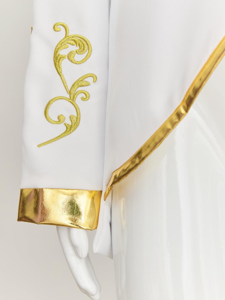 Boys Halloween Medieval Prince Costume Gold Embroidered Jacket Retro Palace Court Uniform