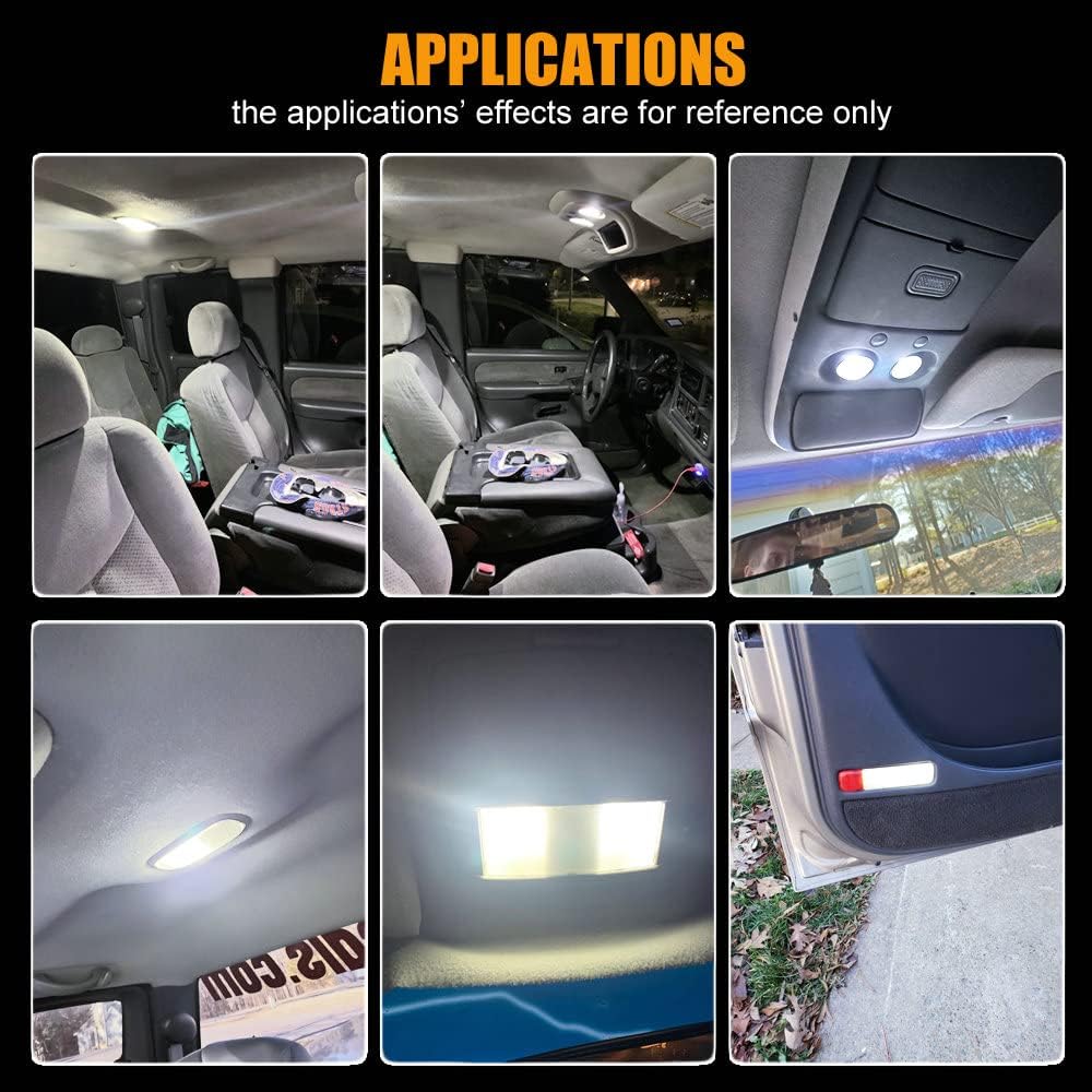 14-pc White LED Interior Light Kit Compatible with Chevrolet Chevy Silverado and GMC Sierra 1999 2000 2001 2002 2003 2004 2005 2006 Map Dome Trunk