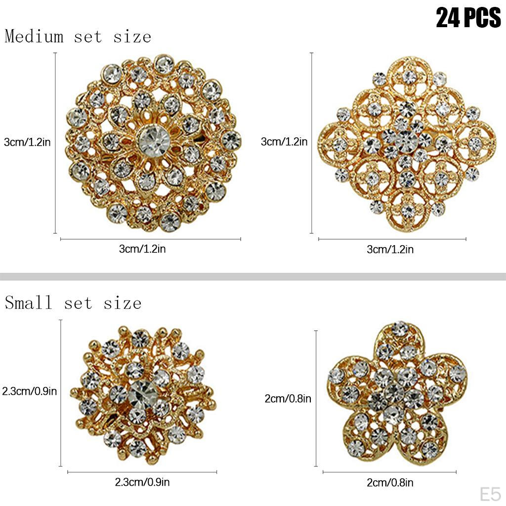 Rhinestone Brooch Pins Set for Elegant Dressing and Jewelry Decoration