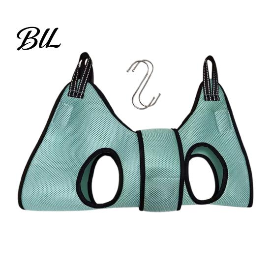 Lightweight Pet Grooming Tool Hammock Breathable Mesh Dog Sling Cat Restraint with Security Strap for Small Medium Dogs Cats Nail Trimming