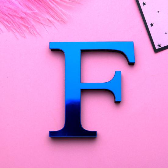 Wall Sticker Letter DIY Design Colorfast Acrylic Effect Mirror Wall Decor for Living