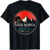 Retro Santa Monica Beach California Wave Surfing T-Shirt