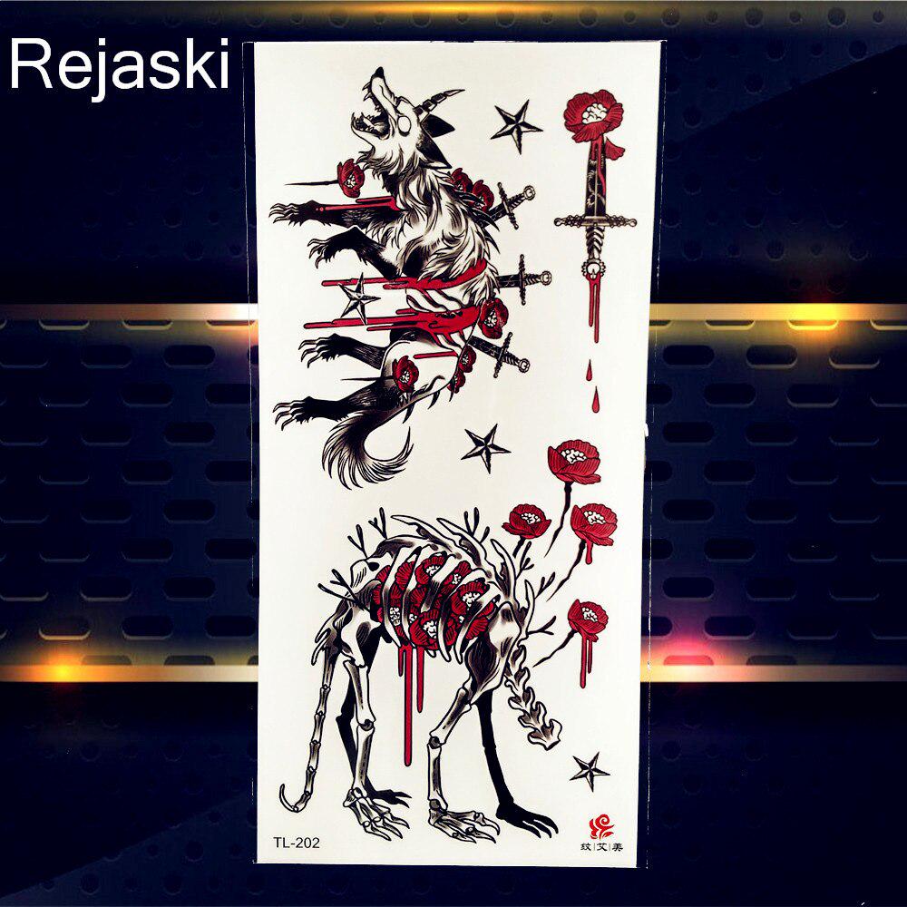 1 peça adesivo temporário de flor colorida tatuagem falsa à prova d'água para mulheres sexy beleza tatoos decalque