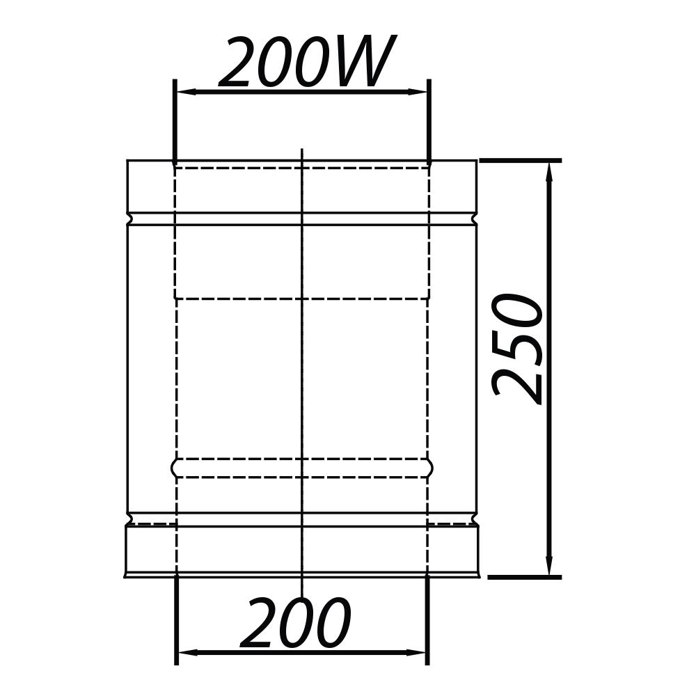 ADAM DW Double-wall Chimney Pipe Fi 200 0.25m