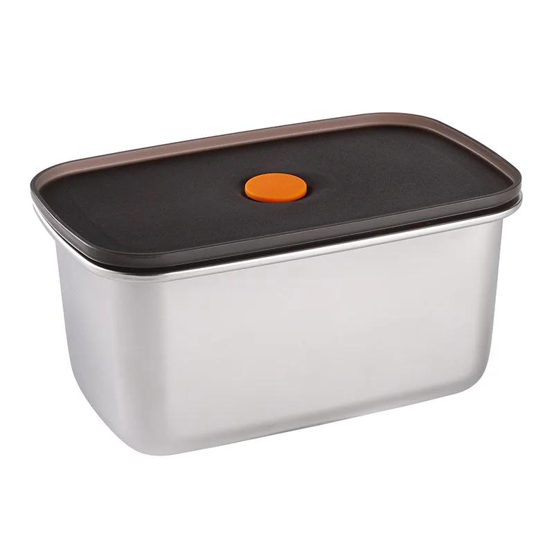 304 Stainless Steel Refrigerator Food Containers With Sealed Lids Vacuum Food Sealed Lunch Box Storage Fresh keeping Box