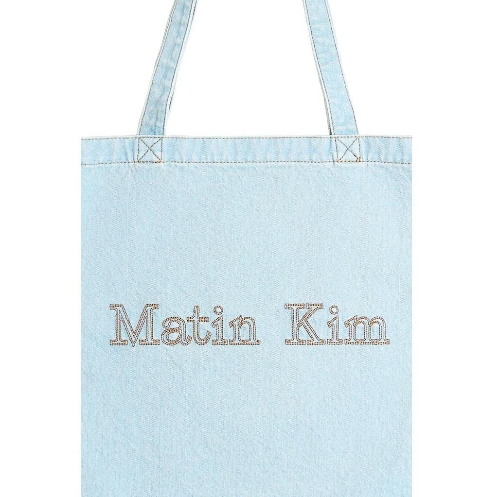 [Matin Kim] MATIN STITCH DENIM ECOBAG - 2 Colors (Black / Sky)