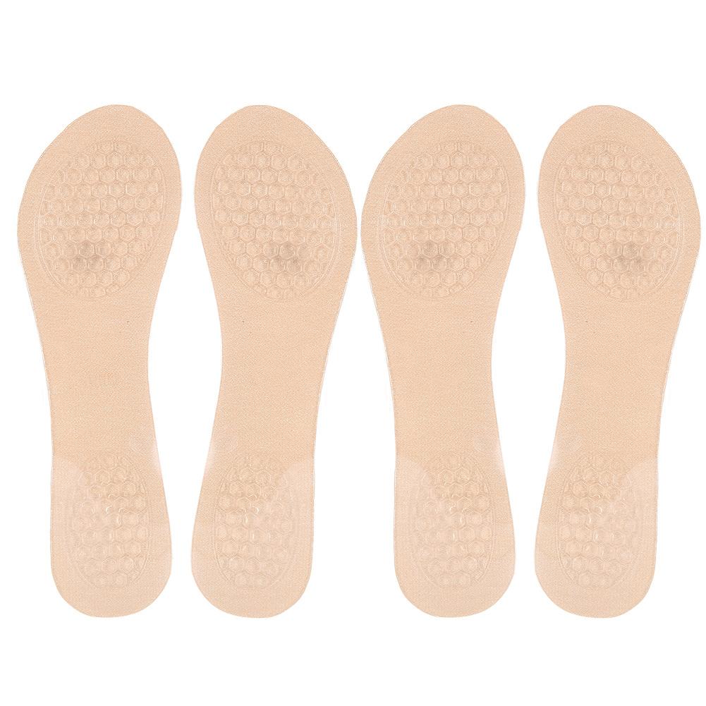 2 Pairs Women High Heeled Shoes Non slip Insoles Elastic Shock Absorption Foot Pad(Black )