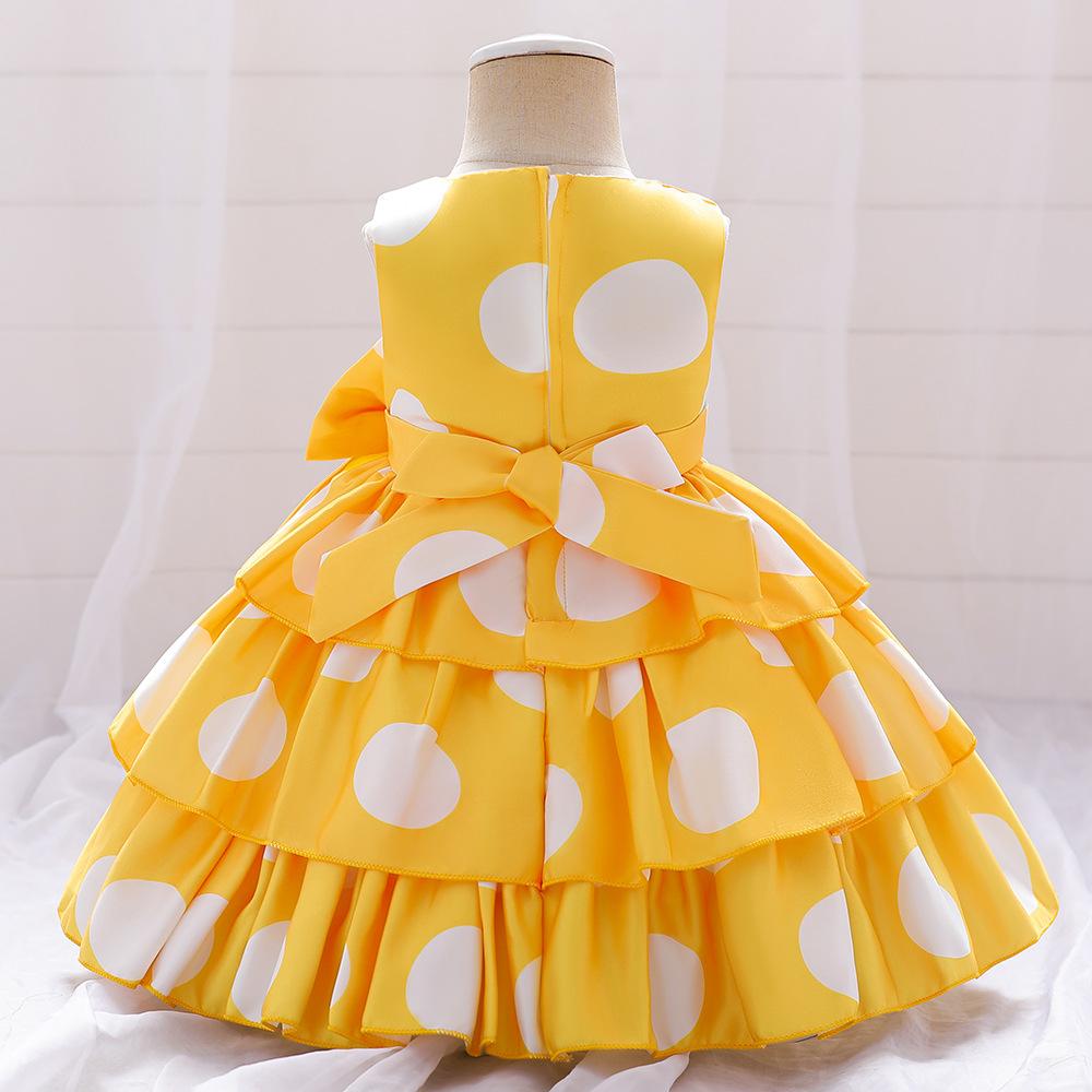 Baby Girl Dress Big Dots Princess Tutu Wedding Birthday Party Outfit