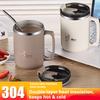 500ML Stainless Steel Mugs Milk Coffee Cup with Lid Portable 304 Stainless Steel Double Wall Water Cup Durable Thermal Cup
