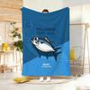 Cartoon F-Freshwater Game Fish Fishing Throw Lightweight 240G Flannel Blanket Soft Skin-Friendly For Summer Cooling