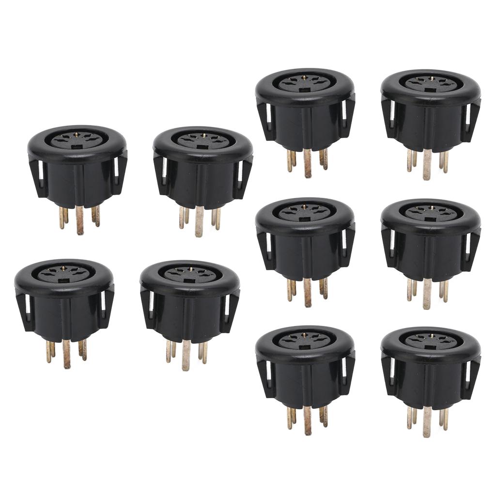 10pcs Electrotherapy Apparatus Base 5 Core Pin Hole Socket for Beauty Instrument Meridian Control Massage Machine