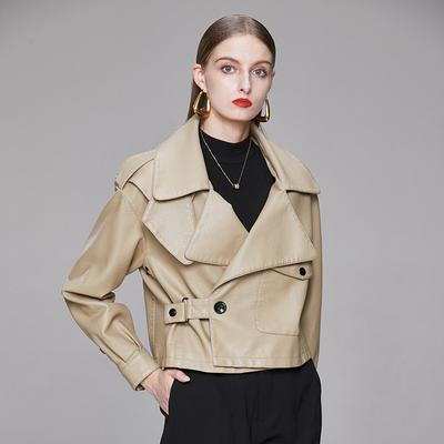 Autumn and Winter Korean Women's Wear New Leather Clothes Women's PU Coat Leather Jacket Star Same Style