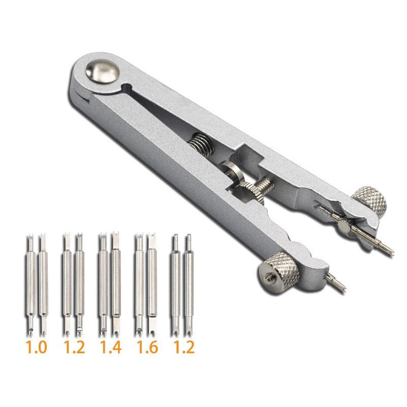 6825 Watch Pliers Watch Spring Bar Plier Tools Kit Tweezer Removal Strap with Screw Adjustment Length Size Replacement Repair