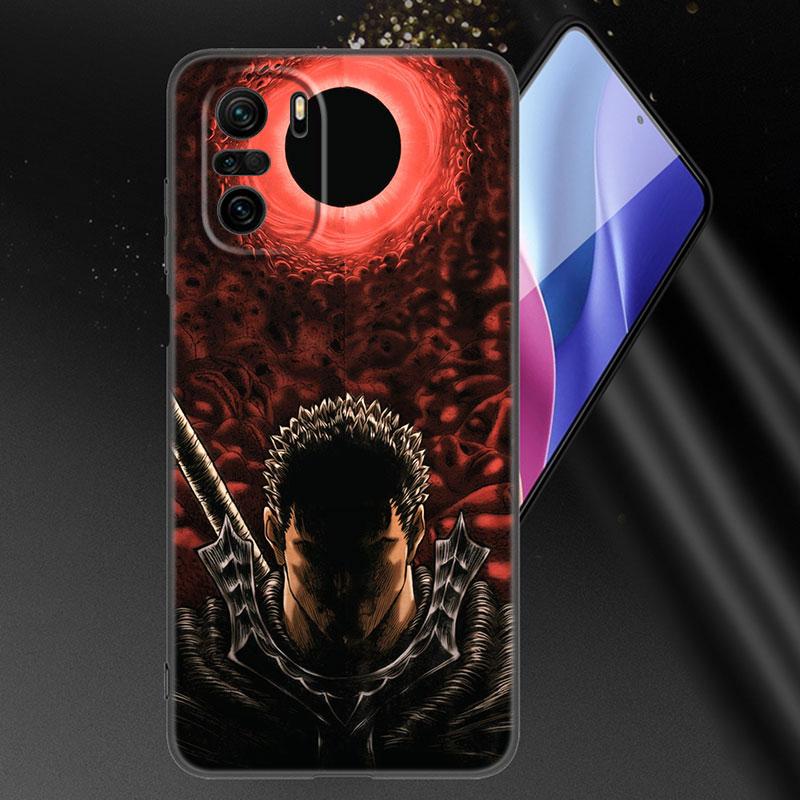 Anime Berserk Guts Phone Case For Xiaomi Mi POCO X3 NFC GT M4 M3 12 11T 10T Pro A3 11 Lite NE 5G 12X 11i F3 Soft TPU Black Cover