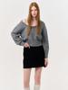GENERALIDEA U-Neck Ribbon Knit Pullover [Grey] / Wbd4L05536
