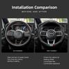 For Jeep 38CM Anti Slip Car Steering Wheel Cover Carbon Fibre Texture For Jeep Grand Cherokee Wrangler JK Gladiator Compass R
