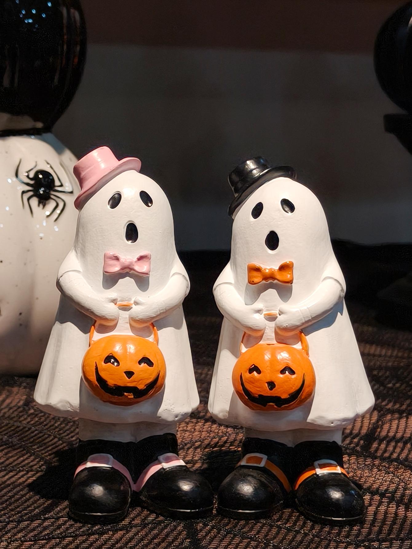 Скульптура призрака для пар на Хэллоуин Креативная фигурка призрака Декор для входа в дом и спальню Праздничная фигурка