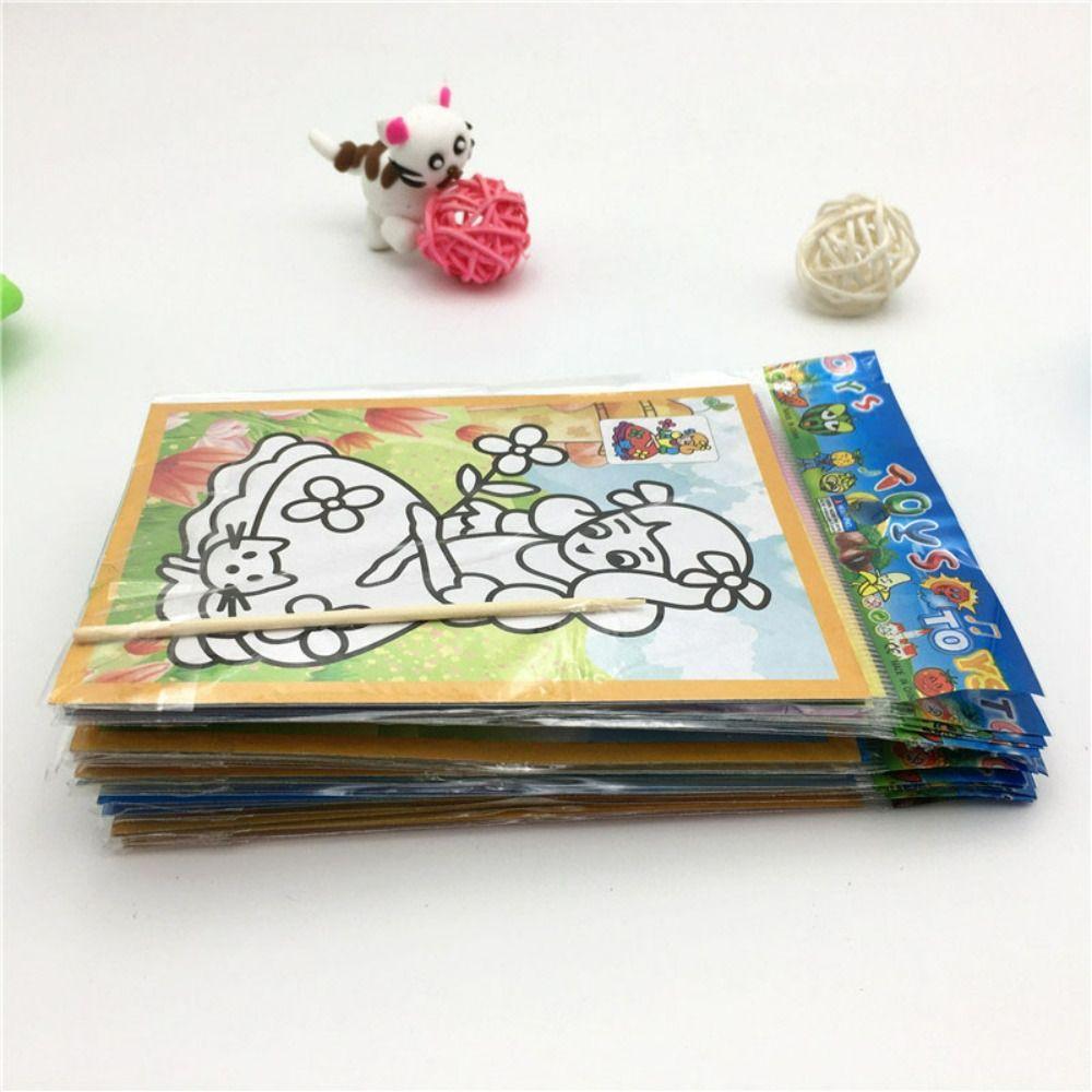 Stickers Art Child Painting Colored Scratch Paper Magic Doodle Board Magic Scratch Drawing Board
