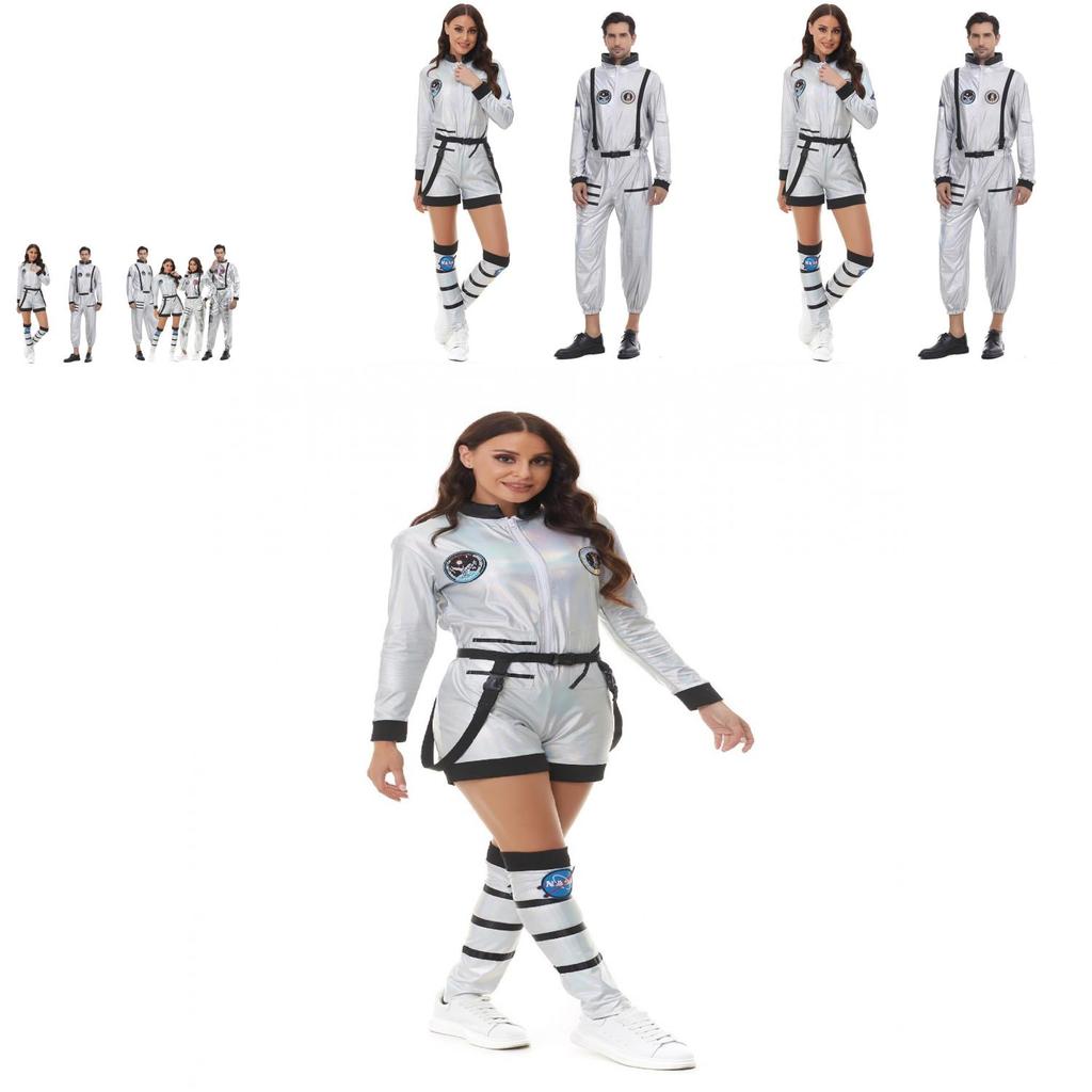 Stylish Adult Couples Cosplay Costume For Halloween Featuring Space Suit Design And Comfortable Fit