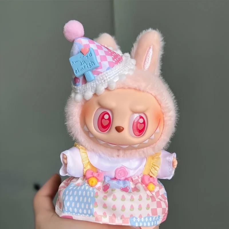 

Новая мини-плюшевая кукла, милая одежда, наряд, аксессуары, без куклы для Kpop 17 см Labubu, аксессуар для одежды для DIY