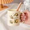 Korean Version of Cartoon Brown Butterfly Mug Ins Windy Good Looking Water Cup Summer Student Water Cup Coffee Cup