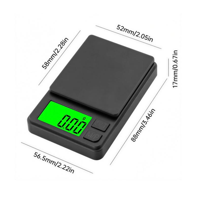 Präzisions-Taschenwaage 200g/500g/1000g X 0,01g - Digitale Gramm Lebensmittel Schmuck Unzen/Körner Waage Digitale Taschenwaage Mini-Waage Winzige Waage