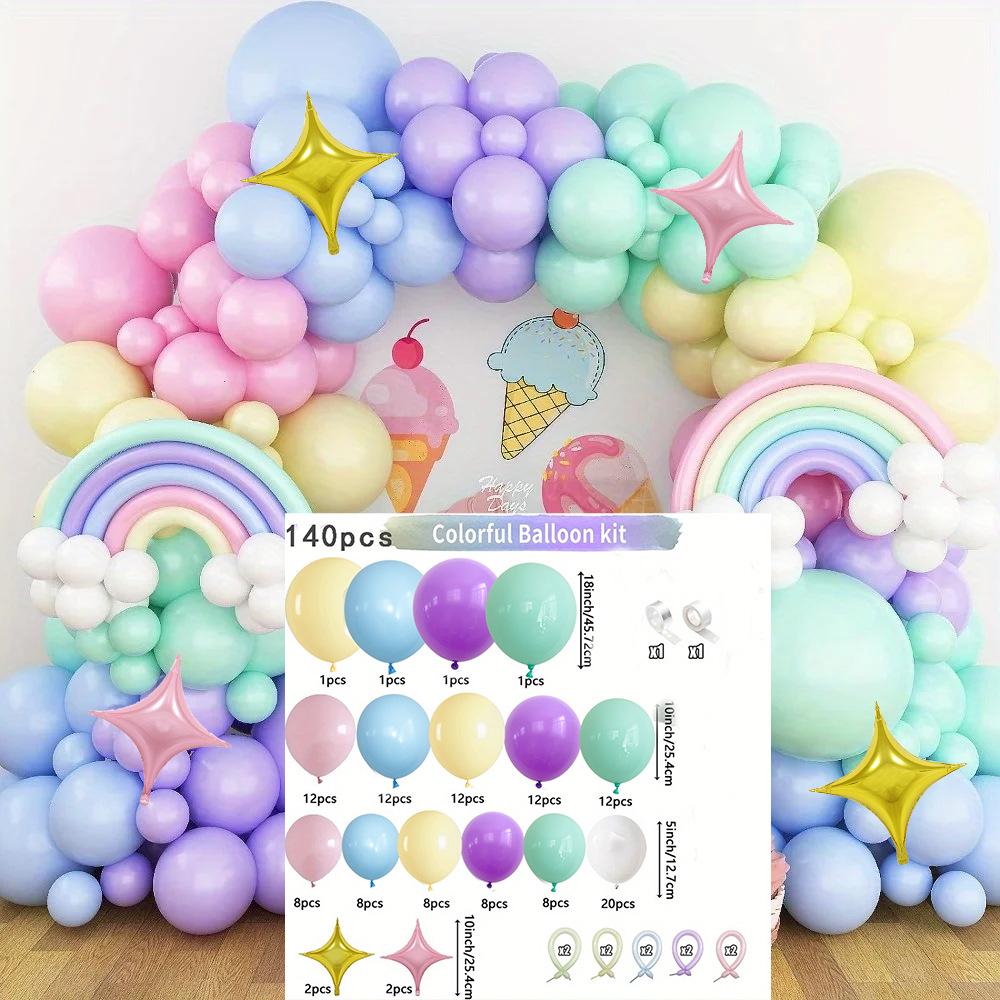 

Balloon Chain Set Unicorn Background Cloth Scene Arrangement Children S Birthday Party Balloon Decoration Balloon 3