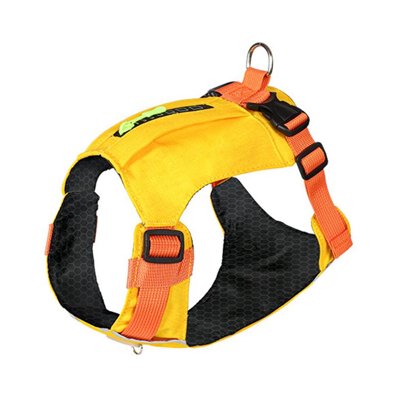 

BOOTEELY Шлейка для французского бульдога, регулируемый жилет для питомца, светоотражающая, летняя, дышащая, шлейка для сиба-ину, с карманом для лакомств S 2-4kg оранжевый