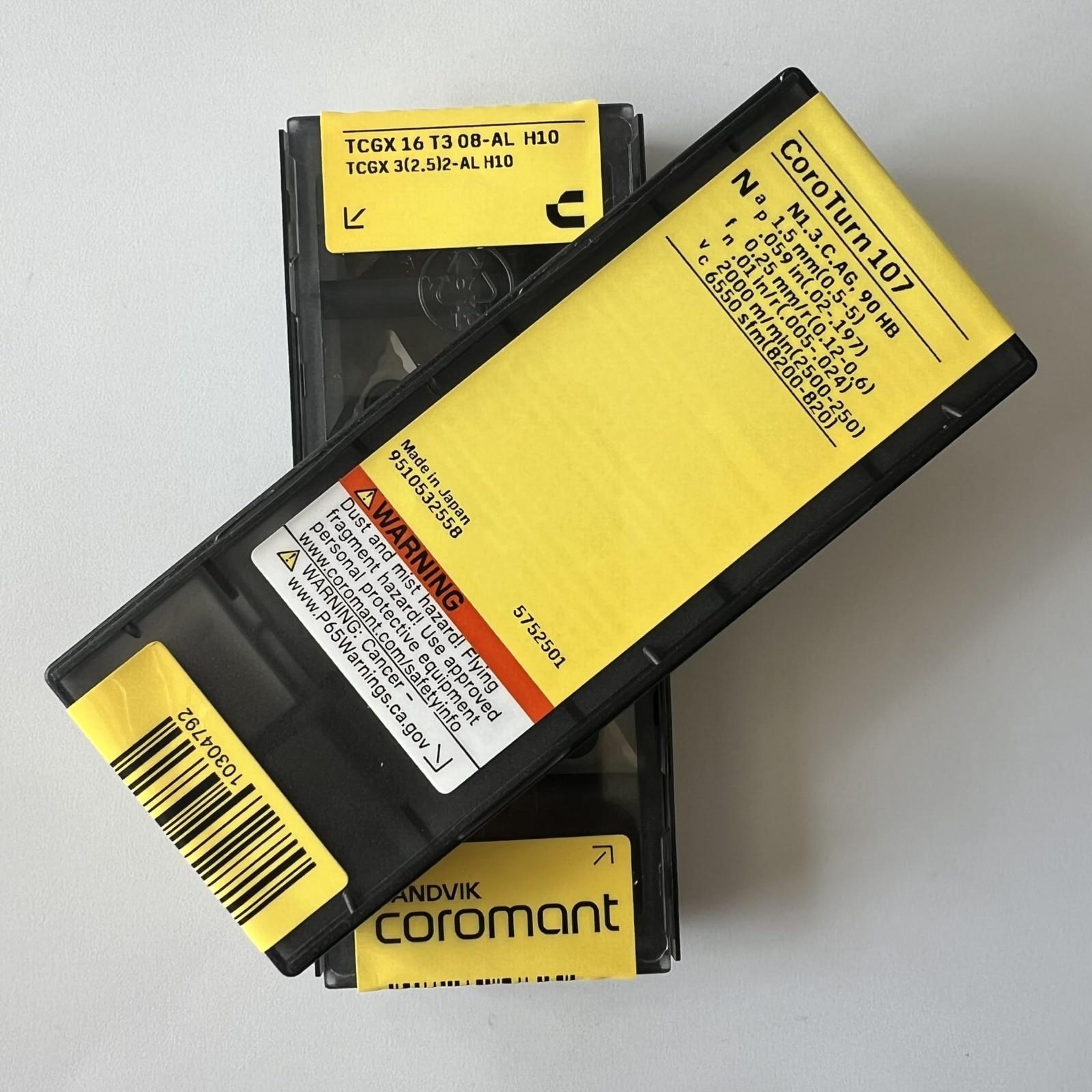 

SANDVIK / TCGX16T308-AL H10 / Original Swedish hard alloy blade 10 Pcs