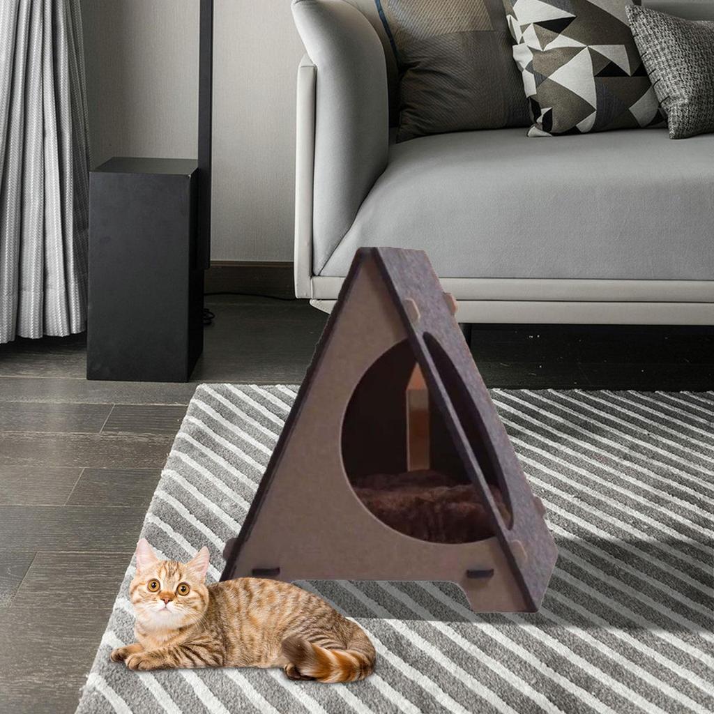 Cat House Hideaway Bed Scratching Pad Sturdy Furniture Protector Grind Claw Pet Tunnel Kitten