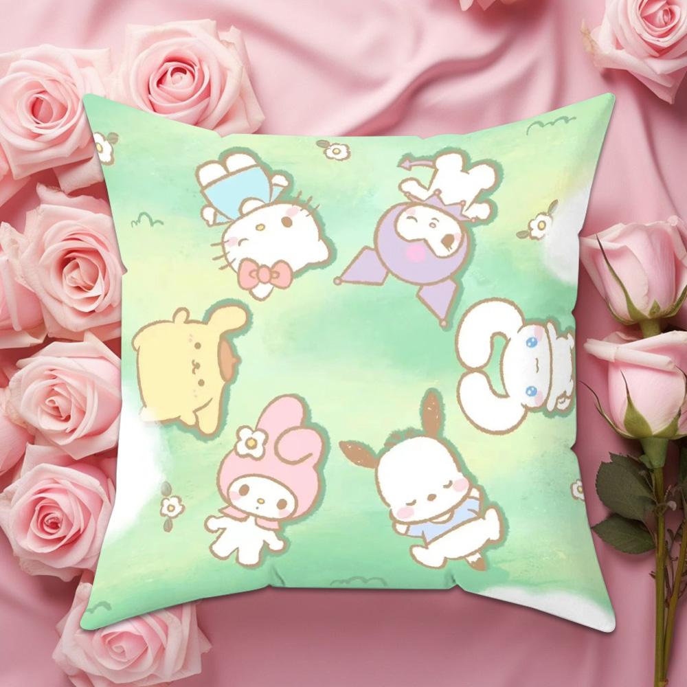 Pillow Case Decorative Pillows For Sofa Cover Sanrio Characters Kawaii Cartoon Pillowcase Decor 40X40 Home And Decoration Covers