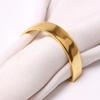 D Shape Design Polished Half Circle Napkin Ring Creative Napkin Clip Matte Gold Holder Fine Dining Tableware Decor