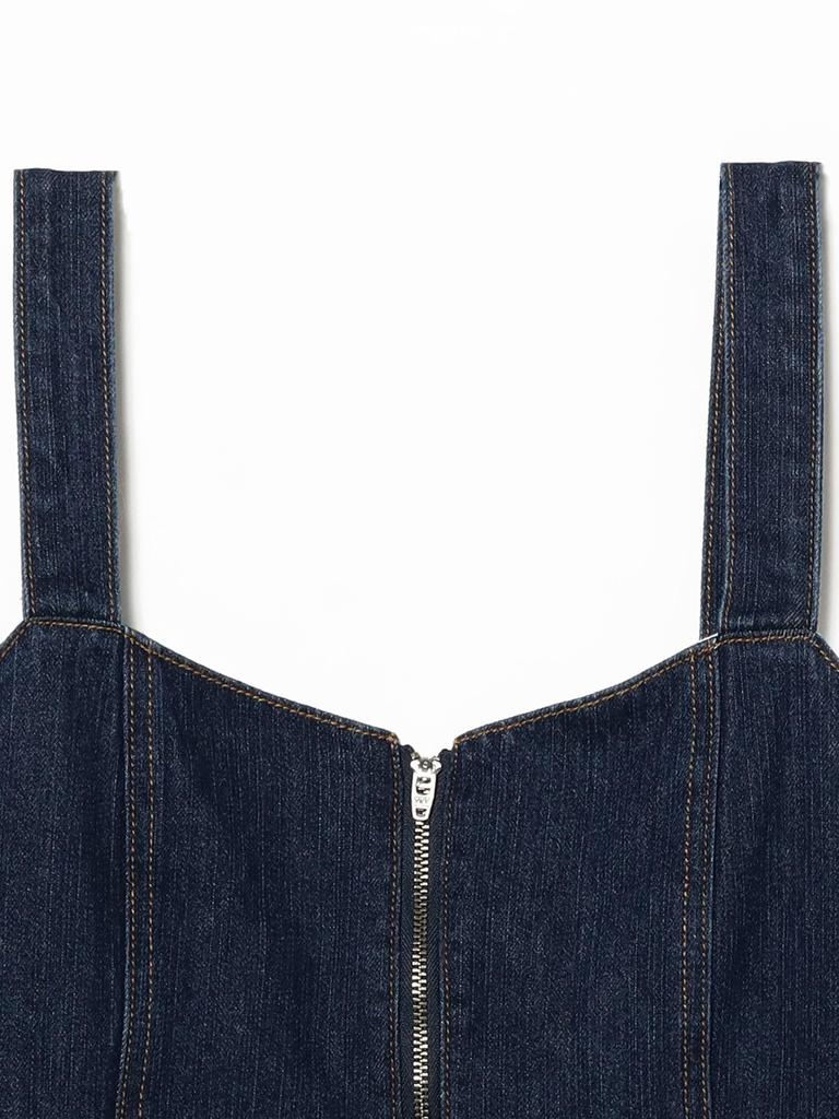 B:MING LIFE STORE by BEAMS Women's Indigo Denim Jumper Skirt (S-M)