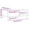  Coffee Table, White, 90x60x35 Cm, Wood-based Material