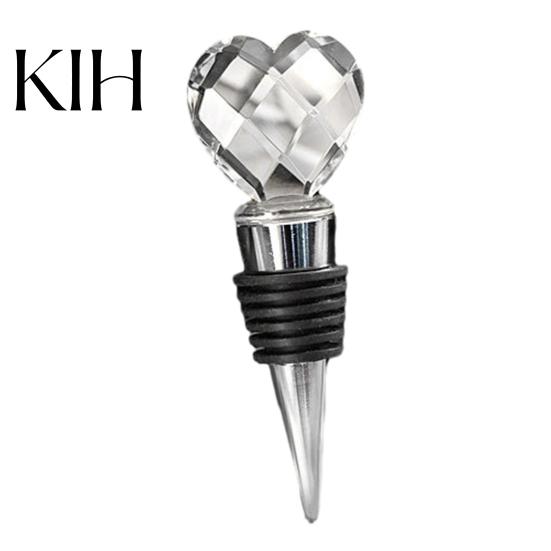 Chrom Flaschenverschluss Kristall Herzform Hochzeitsgeschenk Getränkeempfang
