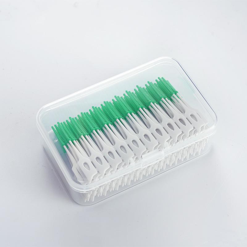 Interdental Cleaning Toothbrushes - 150 Pieces Soft Rubber Floss Picks for Adults & Kids