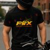 Fuchs Pfotenabdruck Design Motorrad T-Shirt Herren Hip Hop Streetwear Unisex Lässige Mode Kurzarm Tops