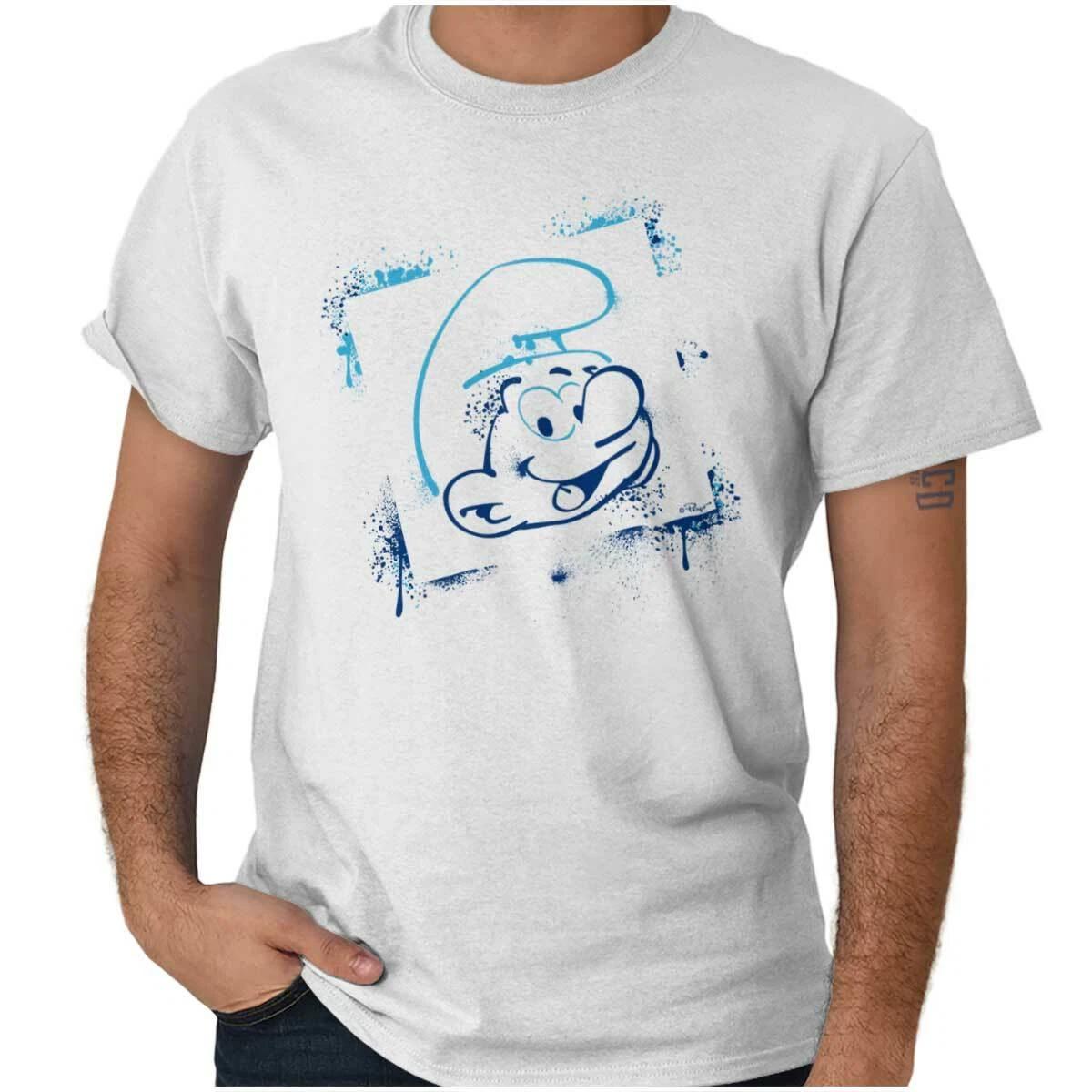 Smurf Cartoon Character Urban Graffiti Vibes Womens or Mens Crewneck T Shirt Tee XXXXL