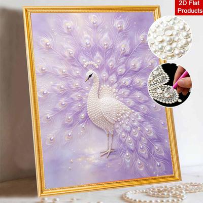 Kit Pittura Artistica con Perline per Adulti e Principianti Elegante Pavone Pittura Scintillante Artigianato Decorazione Murale per la Casa Regalo Fatto a Mano
