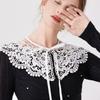 Embroidery Detachable Fake Collar White Women Hollowed Out Floral Shawl Neckline For Dress Sweater